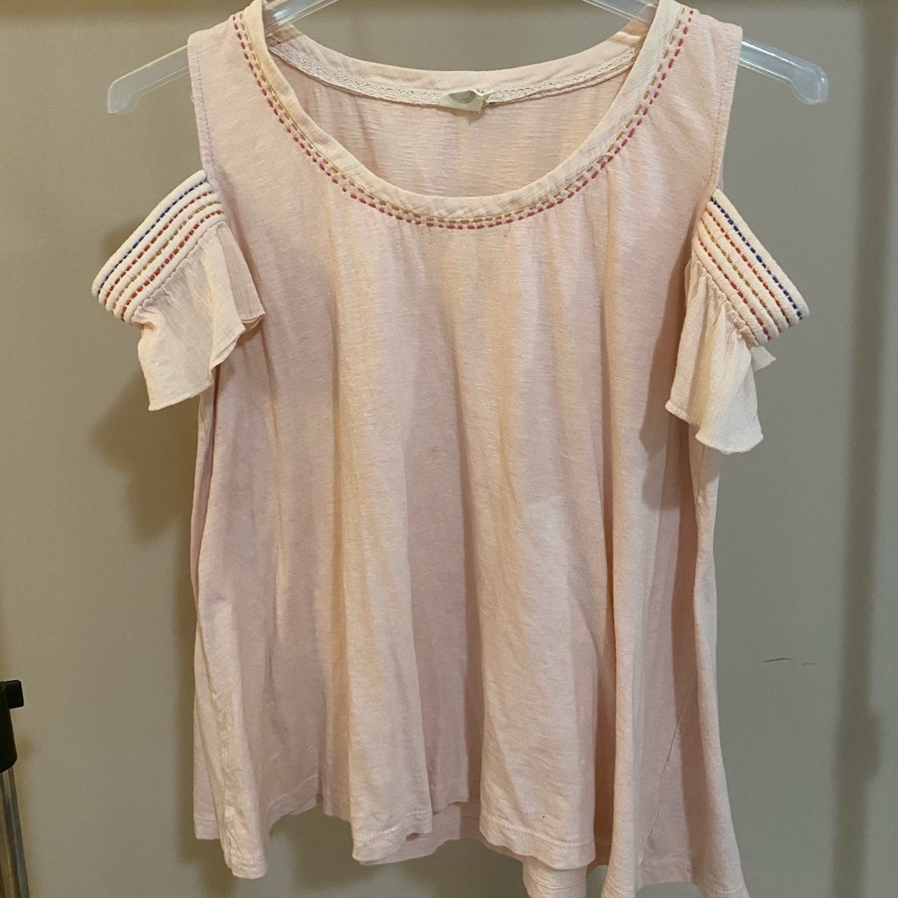 Anthropologie cold shoulder T-shirt